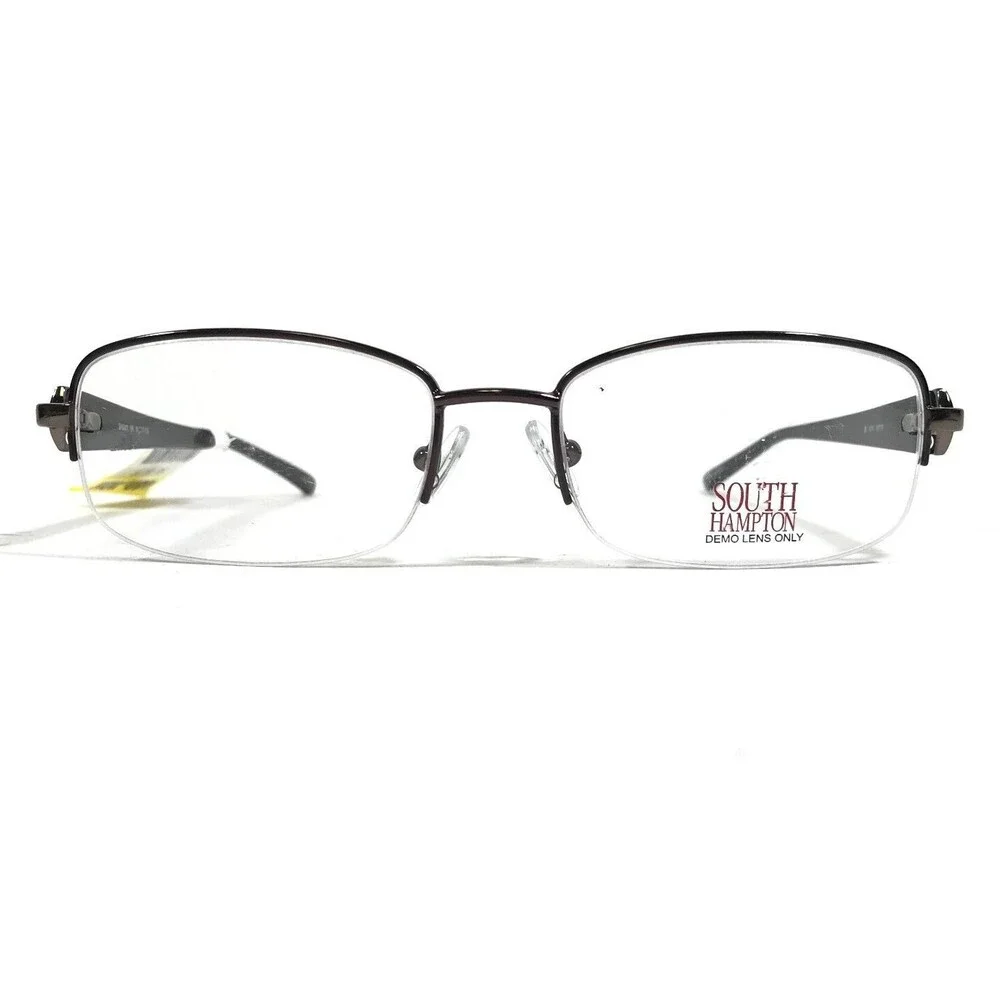 South Hampton SH 3002 BK Eyeglasses Frames Brown Square Full Rim 51-17-135